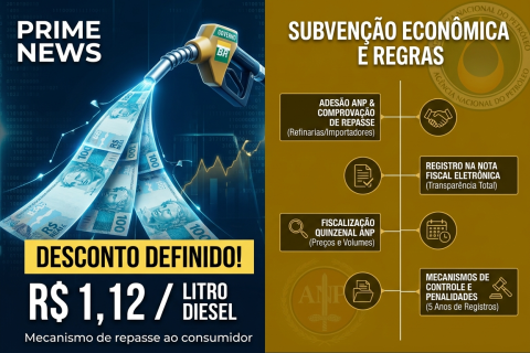 Governo define regras para venda de diesel com desconto de R$ 1,12 por litro
