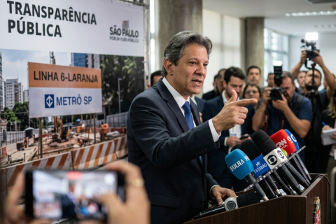 Haddad critica sigilo sobre contrato do metrô e questiona privatizações da gestão Tarcísio
