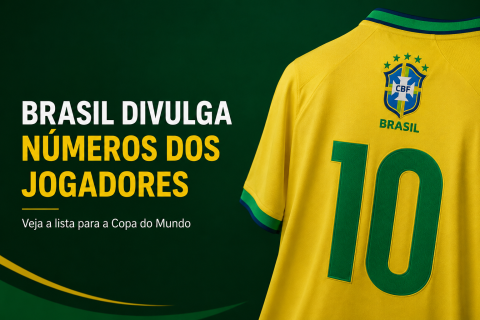 Brasil divulga números dos jogadores para a Copa do Mundo; veja a lista completa