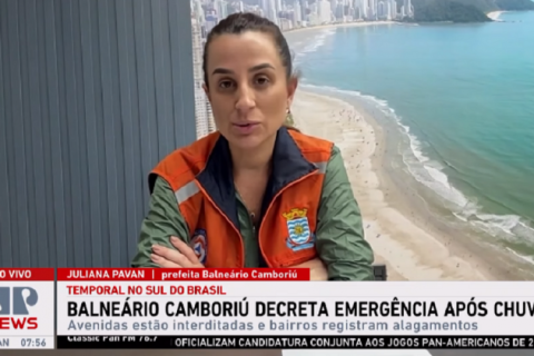 Balneário Camboriú decreta situação de emergência após chuvas