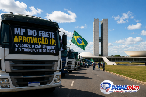 14 de julho de 2026 | 09h45  Caminhoneiros mantêm pressão sobre o Senado pela aprovação da MP do Frete