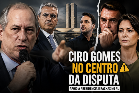 Ciro Gomes avalia apoio a Caiado ou Renan Santos na disputa presidencial enquanto aliança no Ceará amplia tensão no PL