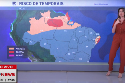Região Nordeste tem risco para temporais nesta segunda-feira
