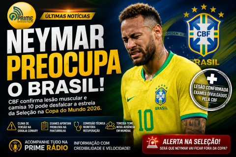 Neymar preocupa Seleção Brasileira e pode virar dúvida para estreia na Copa