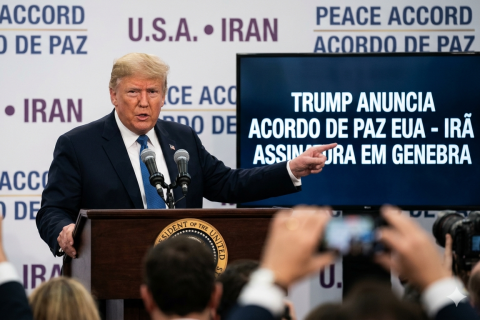 Trump anuncia acordo de paz entre EUA e Irã e prevê assinatura oficial em Genebra