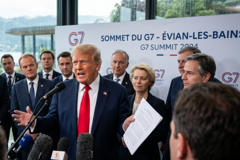 No G7, Trump celebra memorando com Irã e promete buscar solução para guerra na Ucrânia, mas líderes mantêm cautela