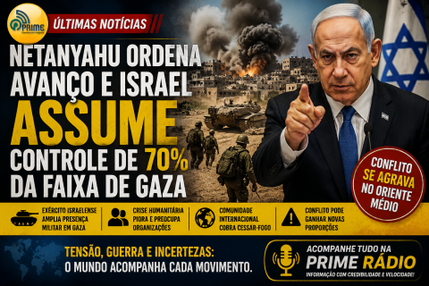 Netanyahu manda Exército de Israel assumir o controle de 70% da Faixa de Gaza