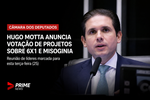 Hugo Motta anuncia votação de projetos sobre escala 6x1 e PL da misoginia para tentar destravar pauta da Câmara
