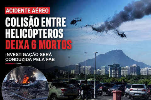Colisão entre helicópteros no Rio deixa seis mortos e será investigada pela FAB