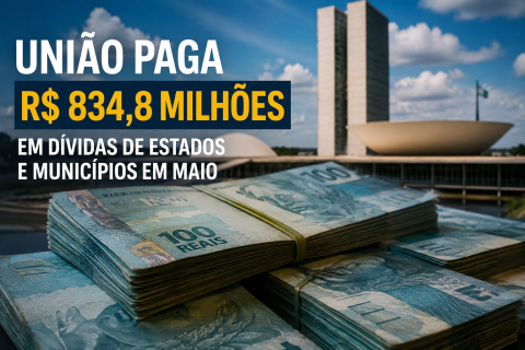 União paga R$ 834,8 milhões em dívidas de estados e municípios em maio
