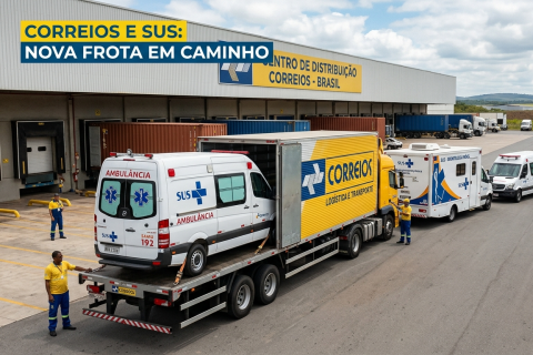 Correios vão auxiliar na distribuição de veículos para ampliar atendimento do SUS