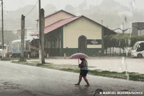 Inmet alerta para chuva intensa em cidades do Nordeste e do Norte